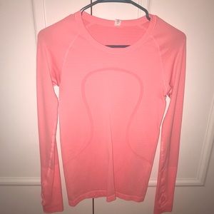 Coral lululemon long sleeve